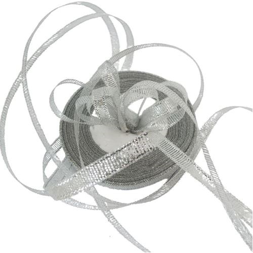 Plain Metalic SIiver Ribbon, 6mm x 20m  Roll