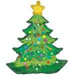 Jagged Christmas Tree - 12 Inch Stick Balloon