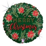 Watercolor Christmas Holographic - 9 Inch Stick Balloon