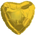 Gold Heart - 9 inch Stick Balloon