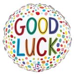 Good Luck Colourful Dots - 9 Inch Stick Balloon