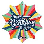 Birthday Bursting Colours - Packaged Helium 18