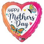 Mother's Day Colourful Butterflies - 9 inch Stick Balloon