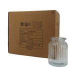 Medium Ribbed Glass Jar - 11cm Dia x 14.5cm H (12 Per Carton)