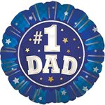 Number One Dad - 9 Inch Stick Balloon