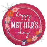 Floral Mothers Day - 9 Inch Stick Balloon