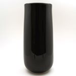 Ceramic Lipped Vase - Black 410mmH