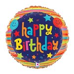 Balloons and Stars Birthday - 4 Inch Stick Balloon
