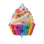 Cute Cupcake - 14 Inch Stick Balloon