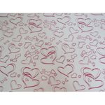 Cello Sheets, Raspberry Hearts - 50 x 70cm, 50pack