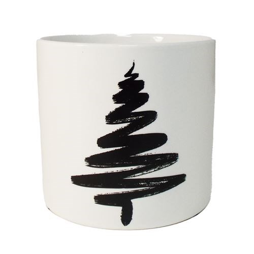 Cement Pot - Christmas Tree 13x13x12cm