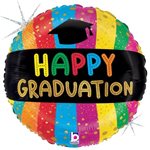 Colourful Graduation - 9 Inch Stick Balloon