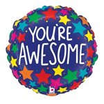 You're Awesome Stars - 9 Inch Stick Balloon