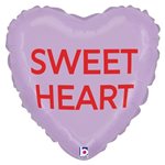 Purple & Yellow Heart - 9 Inch Stick Balloon