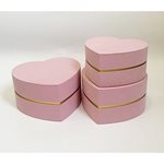Heart Boxes Soft Pink w/ Gold Feature