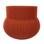 Rust Cement Pot Large - Short Rounded 21.5*21.5*17cmH