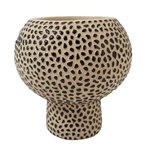 Black Mosaique Cement Pot - High Rounded 15.5x15.5x15.5cm