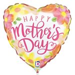 Mother's Day Watercolour Bouquet - 9 Inch Stick Balloon