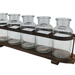 5 Piece Mason Jar in Holder