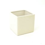 Ceramic Cube Large - White 165x150mmH